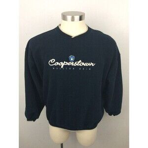 Paul Molitor Cooperstown Milwaukee Brewers Stitched Crewneck Sweater Size XL